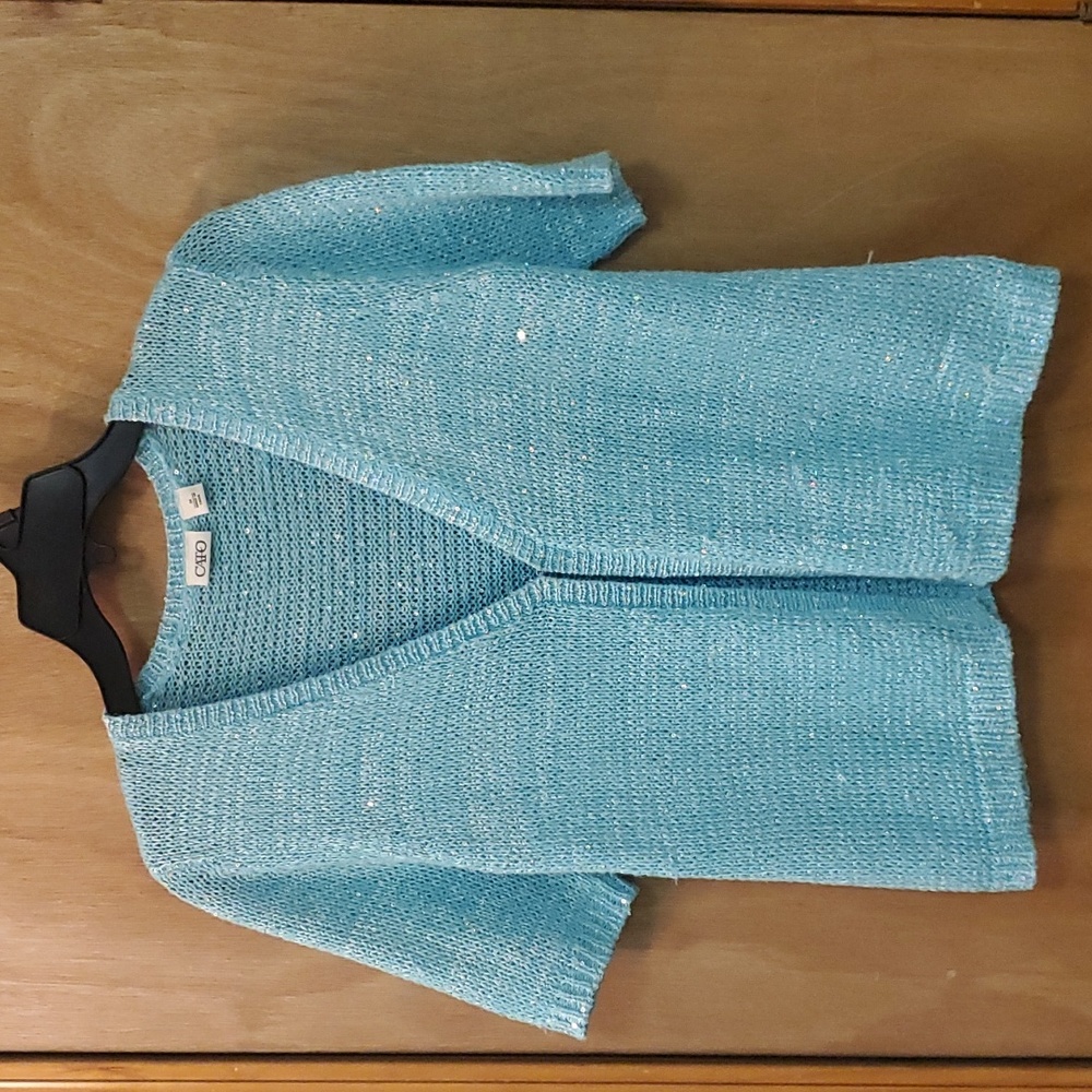 Cato short sleeve aqua cardigan gently worn